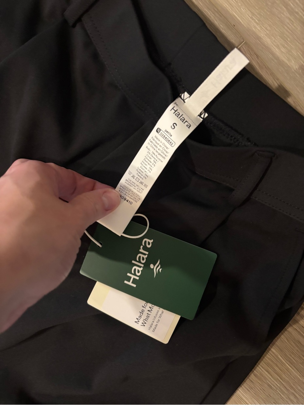 HALARA Work Pants Black High-Rise Wide Leg Trousers MSRP $50 - Picture 3 of 3